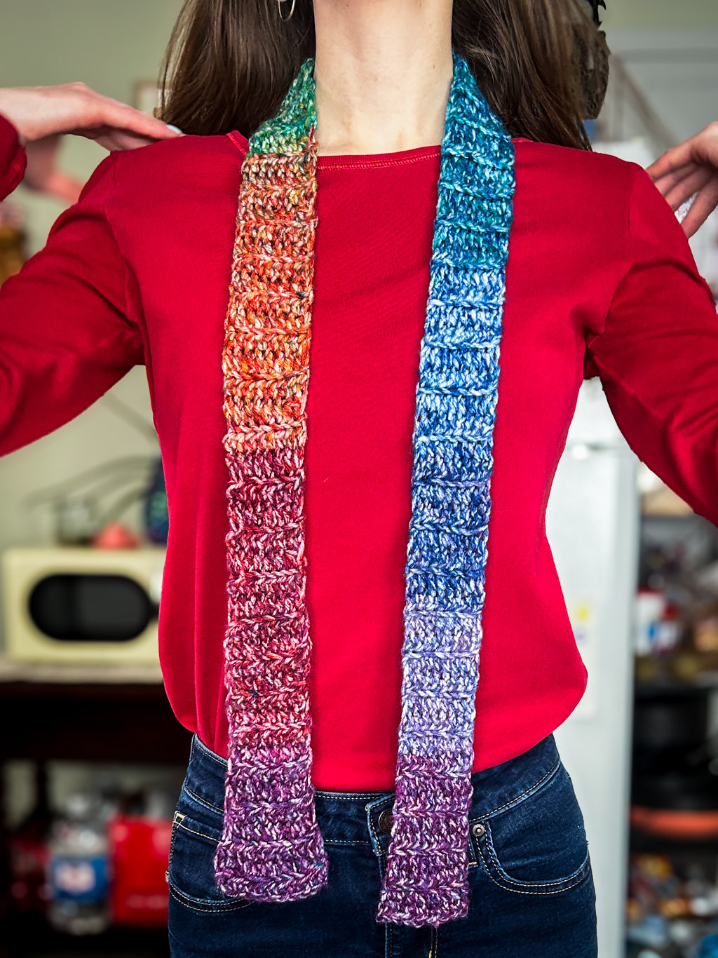 Rainbow scarf