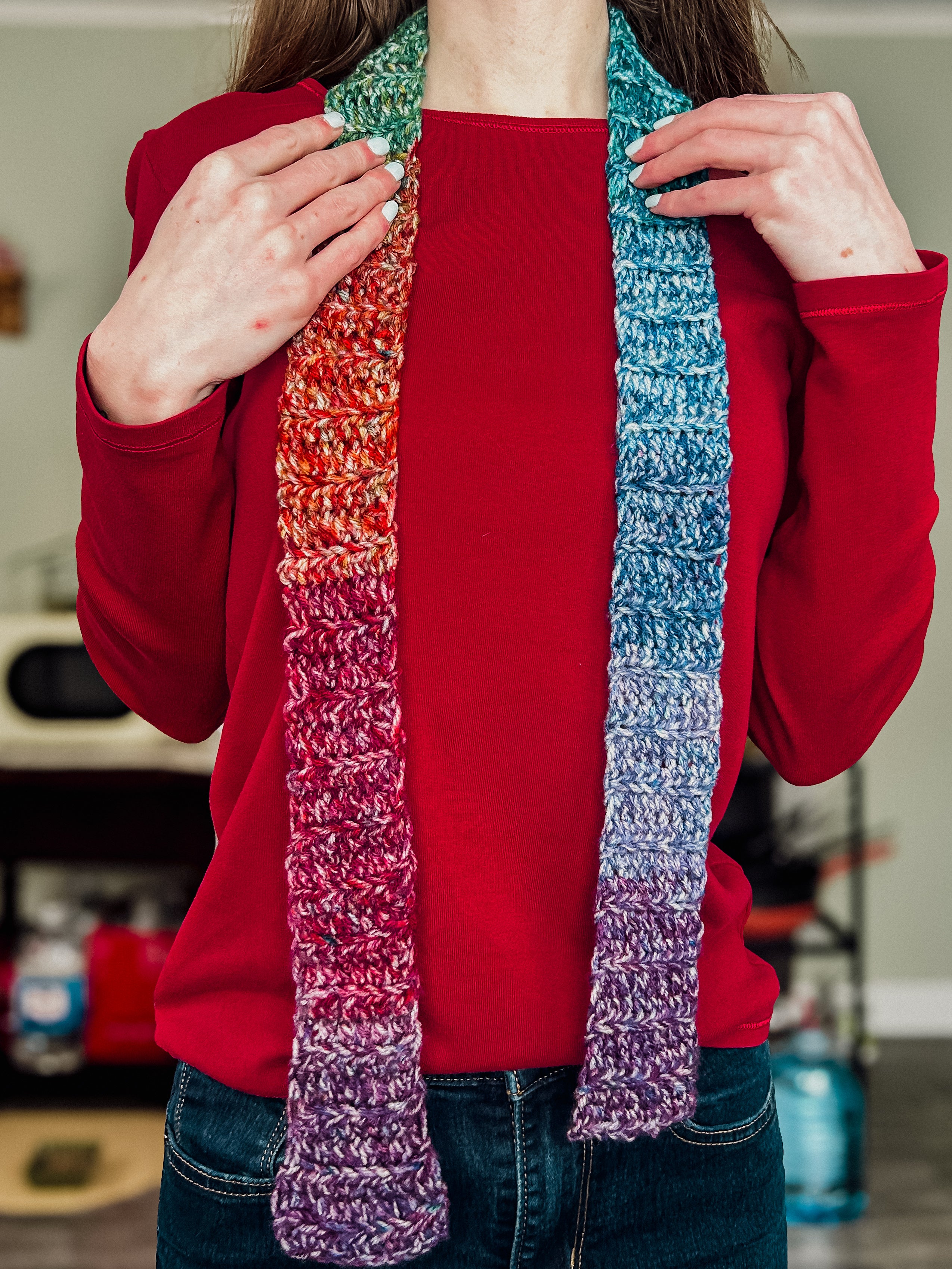 Rainbow scarf
