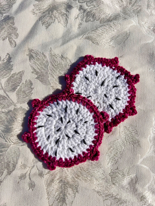 Dragon fruit coaster set